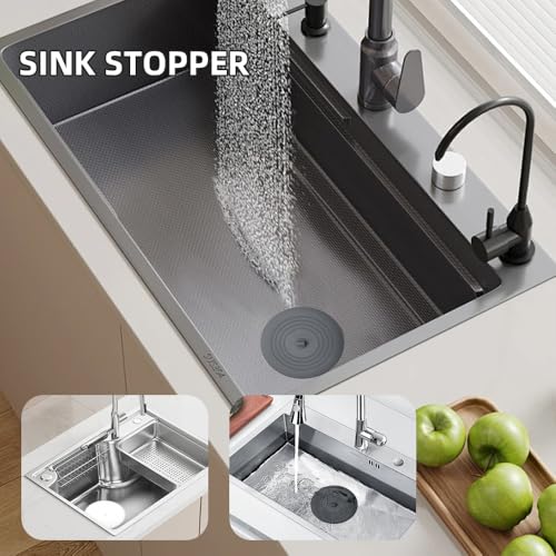 Silicone Bathtub Drain Stopper Set - 6 Inch Kitchen & Bathroom Plug
