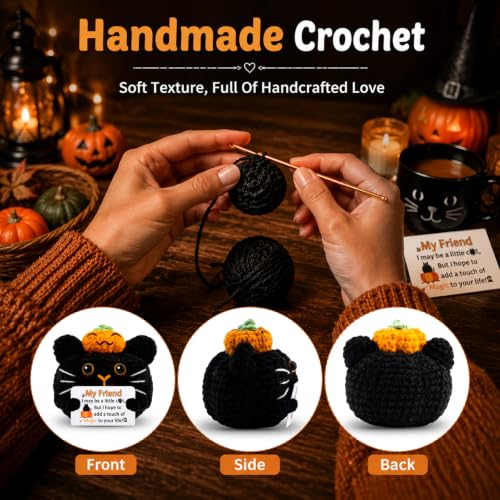 Hixkvpen Halloween Black Cat Gift Basket Stuffer - Cat-friend Variant, Cute & Spooky Decor