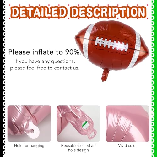 Football Party Decorations Set with Number 1 Balloons