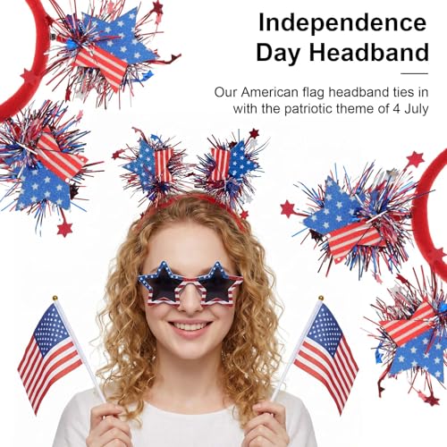 4th of July Patriotic Star Headband USA Flag Hair Accessory