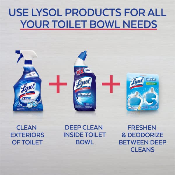 Lysol Automatic In-The-Bowl Toilet Cleaner, Atlantic Fresh, 2 Count