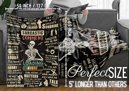 Sarcastic Gift Blanket for Women Men - Flannel Plush Throw 50x65 Loading