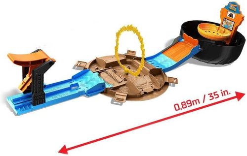 Hot Wheels Monster Trucks Playset - Includes 3 Trucks & 3 1:64 Scale Vehicles | Perfect Gift for Kids 4-8