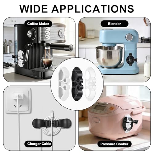 8-Pack Appliance Cord Organizer - Adhesive Cord Wrap for Kitchen Appliances