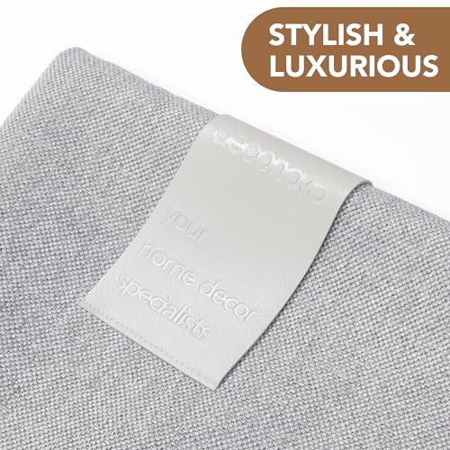 Grayish Purple Throw Pillow Covers 12x20 Inch Pack of 2 with Leather Label
