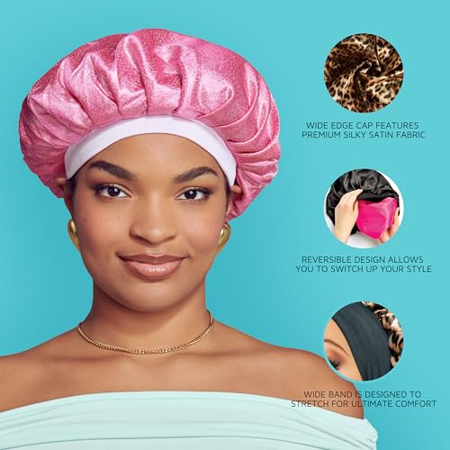 Kiss Colors & Care Extra Large Silky Satin Sleep Bonnet Cap