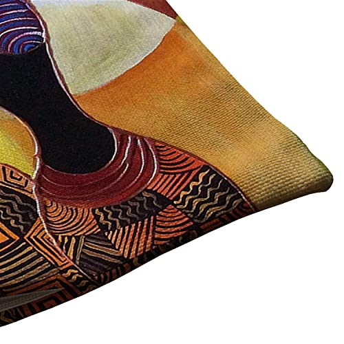 Solekla Farmhouse Outdoor Throw Pillow Cover 12x20 Inch African Woman Design - Jcp135