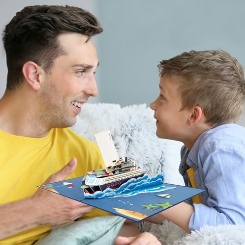 Cruise Ship 3D Pop Up Card - Unique Birthday & Retirement Gift