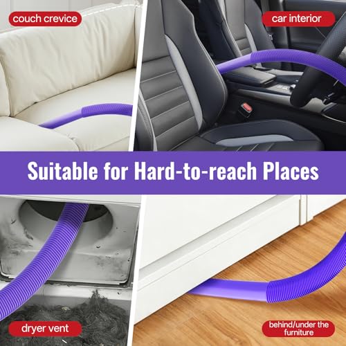 Dryer Vent Vacuum Hose Tool - Flexible Lint Remover Attachment