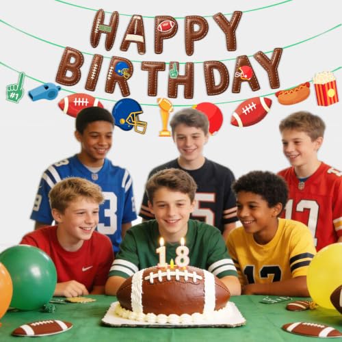 Football-Themed Happy Birthday Banner Set for Sports Parties