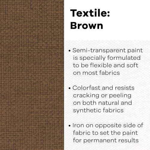 Jacquard Brown Permanent Fabric Paint - 8 Oz for Clothes & Upholstery