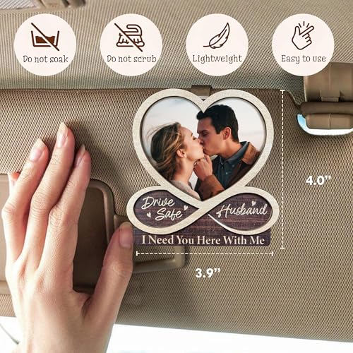 Heart Infinity Drive Safe Christmas Car Visor Ornament for Husband - Holiday Gift