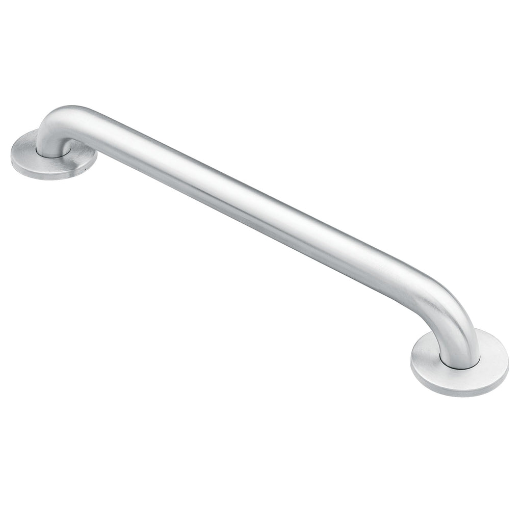 Moen Home Care Bathroom Safety 18 Inch Stainless Steel Handicap Grab Bar for Bathtub and Shower, Elderly Assistance Product with Concealed Screws, Polished Brass, 8718