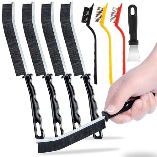 9-Piece Crevice Cleaning Brush Set for Tight Spaces & Grout