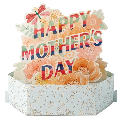 3D Pop-Up Mother's Day Card with Pink Flowers & Butterfly