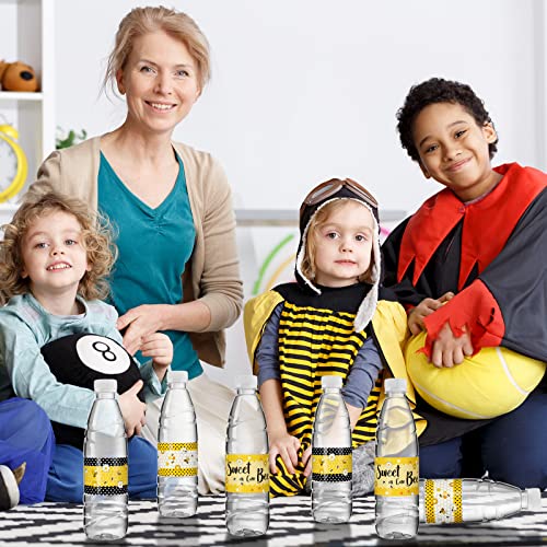 Bee Party Water Bottle Labels - 30 Pack for Baby Showers & Birthdays