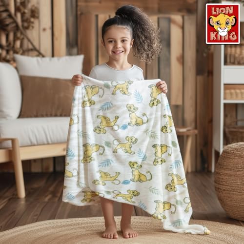 Lion King Throw Blanket | Soft Plush Simba Fleece | 30" x 40"