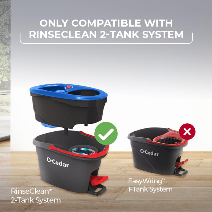 O-Cedar RinseClean Spin Mop Microfiber Refill 12-Pack