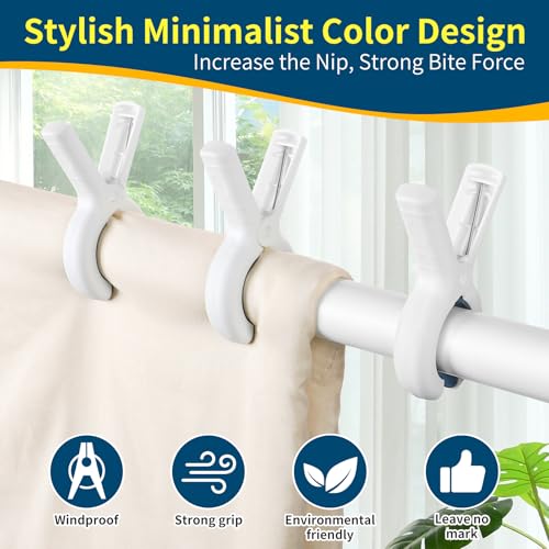 Senbowe Heavy Duty Beach Towel Clips - 12 Pack Windproof Clothes Pins