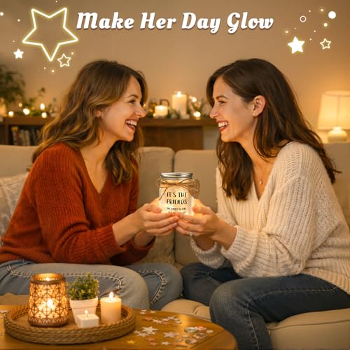 Thank You Mason Jar Night Light for Friends - THE FRIENDS