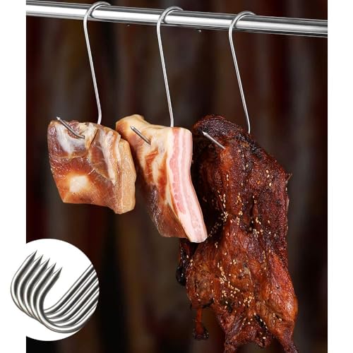 20-Pack Stainless Steel Meat Hooks for Smoking & Hanging Meat