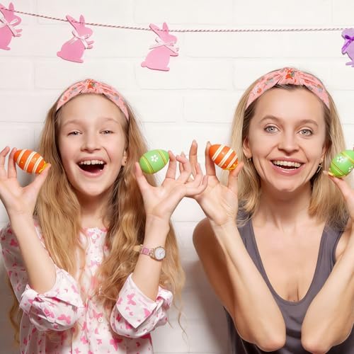 ANBALA 3 Pack Easter Bunny Ear Knotted Headbands for Women