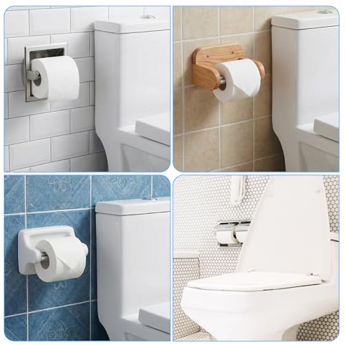 HJZHII 3Pcs Plastic Toilet Paper Holder Spring Rod Replacement Roller