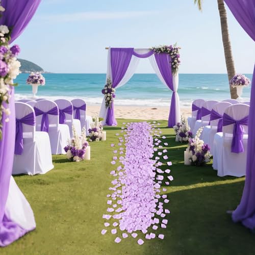JHZMCRX Light Purple Artificial Rose Petals - 900 Pcs Romantic Wedding & Party Decor