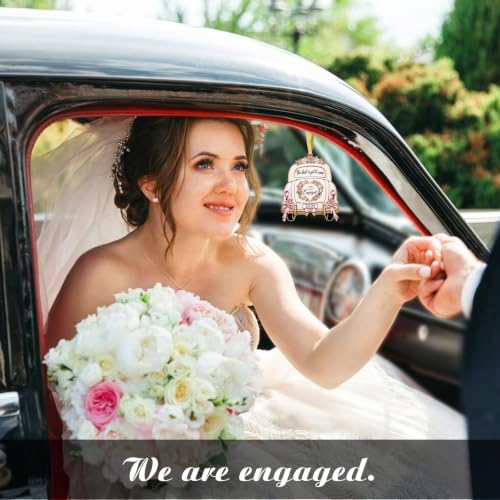 Engagement Ornament for Couples 2026 - Wedding Car Design with Crystals - Variation 02