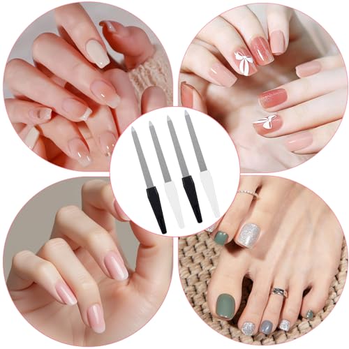Metal Nail Files 6-Pack - Stainless Steel Double-Sided Emery Boards