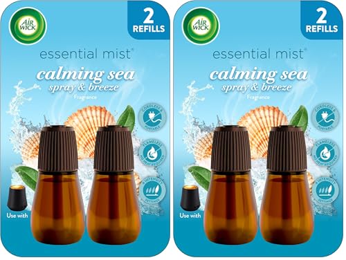 Air Wick Essential Mist Refill - Calming Sea Spray & Breeze, 0.67 Fl Oz (Pack of 4)
