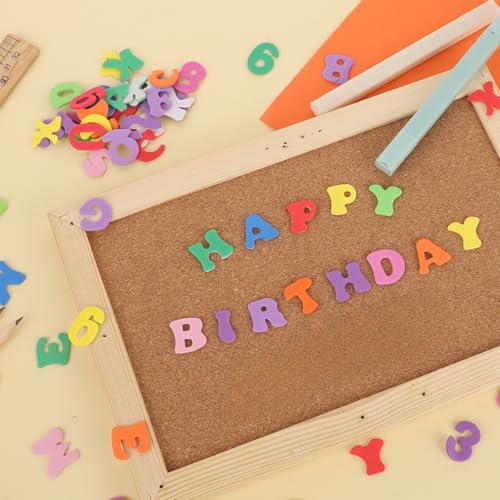 260Pcs Colorful Foam Letter & Number Stickers for Crafts
