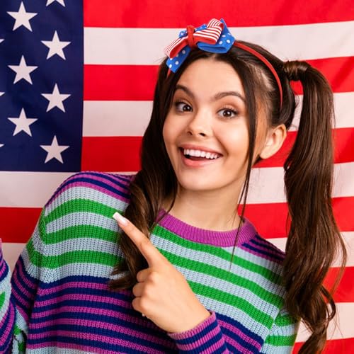 Patriotic American Flag Headband Red White and Blue 4th of July Hairband