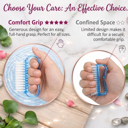 ROLECK 12 Pcs Dual-Sided Fingernail Brush Set for Cleaning Hands, Toes and Nails