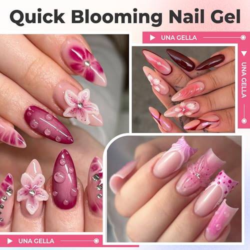 UNA GELLA Blooming Gel Nail Polish 15ml Super Clear Watercolor Marble