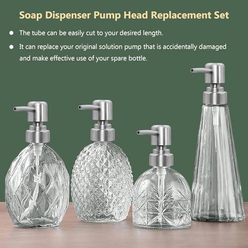 Philbinden 6-Pack Silver Soap Dispenser Pump Replacements, 28/400 Neck Size