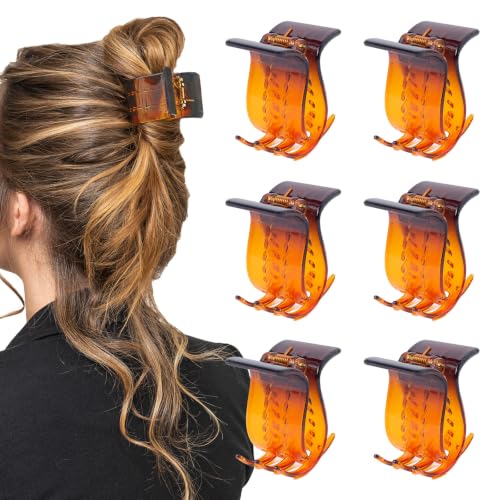 Cobahom 6 Pcs 2 Inch Small Hair Claw Clips for Thin and Medium Hair