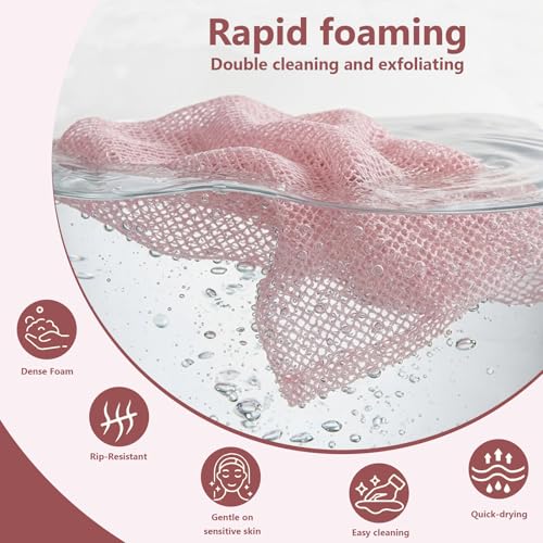 Exfoliating Shower Towel 48" Dual-Sided Washcloth - Black (1PC)