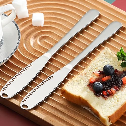 2-Pack Stainless Steel Butter Knives with Holes – Easy Spread & Slicing