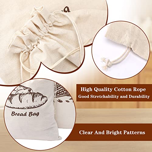 Augshy Natural Linen Bread Bags - 2 Pack for Sourdough & Artisan Bread