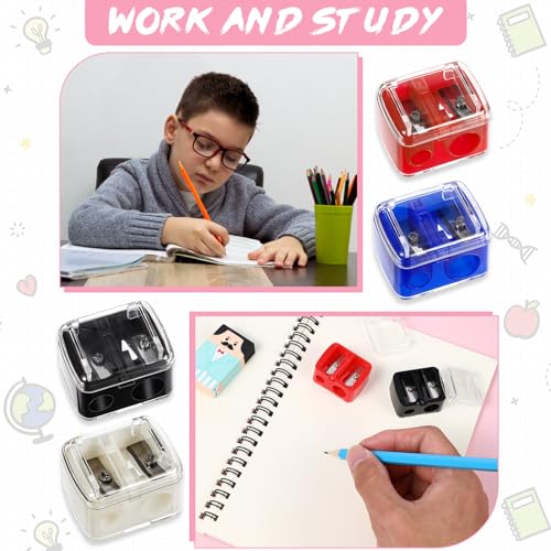 Gjinxi Dual Hole Makeup Pencil Sharpener 5-Pack for Eyeliner Lipliner