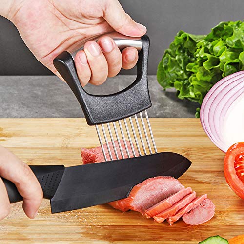 FUGJAOJO Stainless Steel Slicer - Versatile Kitchen Tool for Onions, Vegetables & Meat