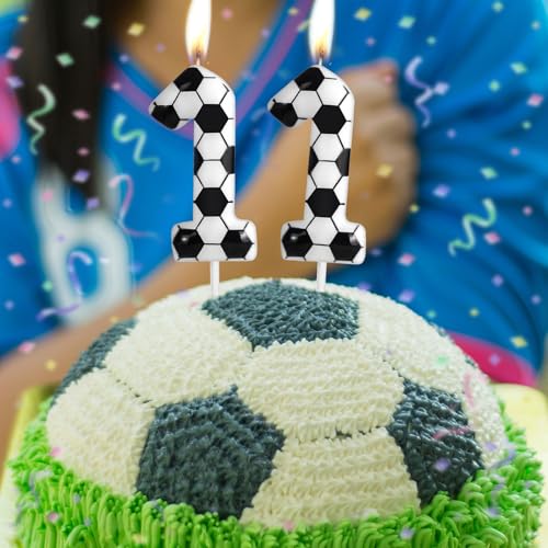 Soccer Birthday Candle - Number 9 Cake Topper for Kids