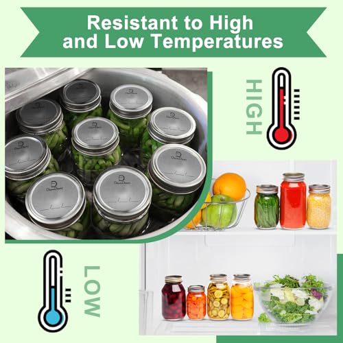 52 Pcs Mason Jar Canning Lids - Regular & Wide Mouth Leak-Proof Set