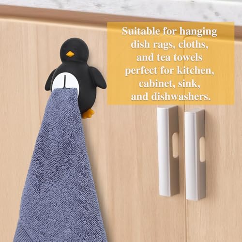 Cute Penguin Silicone Towel Holder for Kitchen & Bathroom