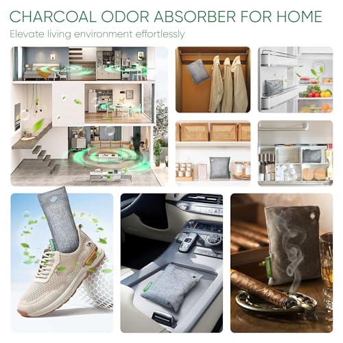 Innmily Activated Bamboo Charcoal Shoe Odor Absorbers, 6-Pack