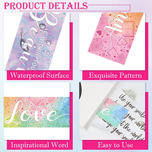 12 Inspirational Bookmarks Set - Colorful Motivational Designs