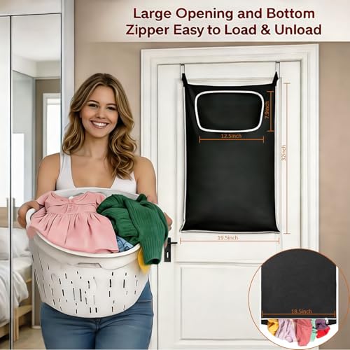 Over the Door Laundry Hamper - Space-Saving Storage Basket