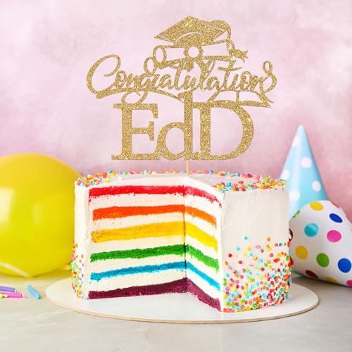 Graduation Cake Topper - EdD Doctor Degree Congrats Grad Decoration