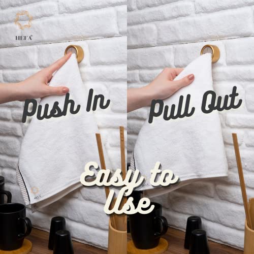 HEFA Kitchen Towel Holder - Modern Towel Hooks for Organization, 4 Pack